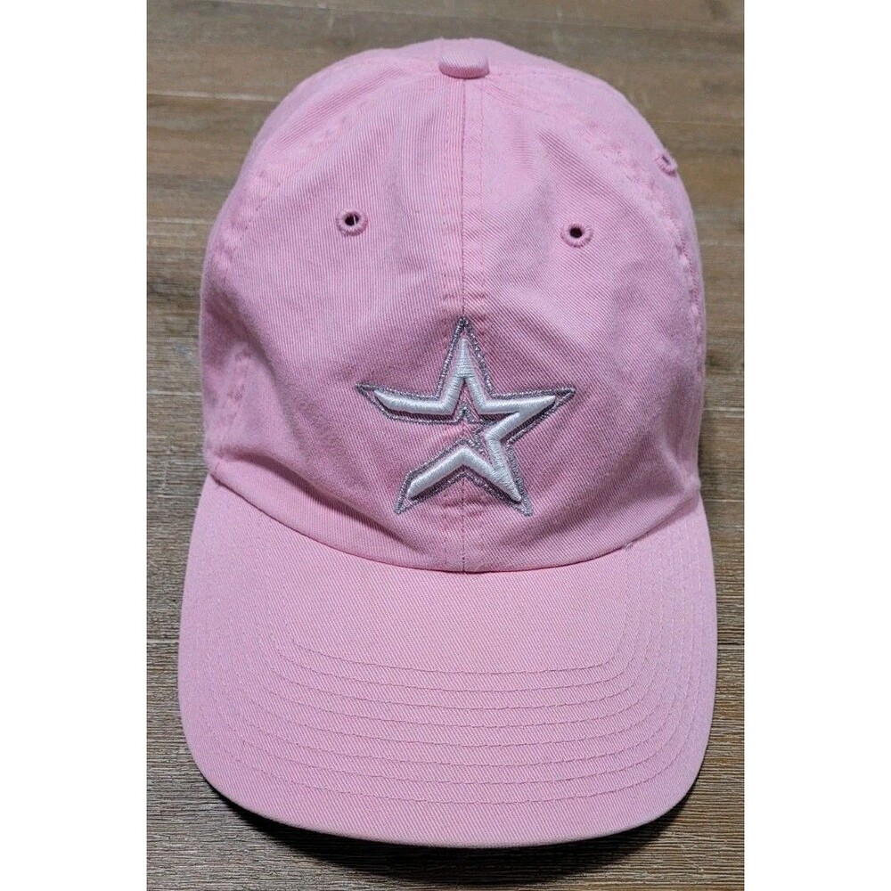 Vintage 90s Pink Houston Astros Hat Adjustable Cap Twins Enterprise MLB Baseball